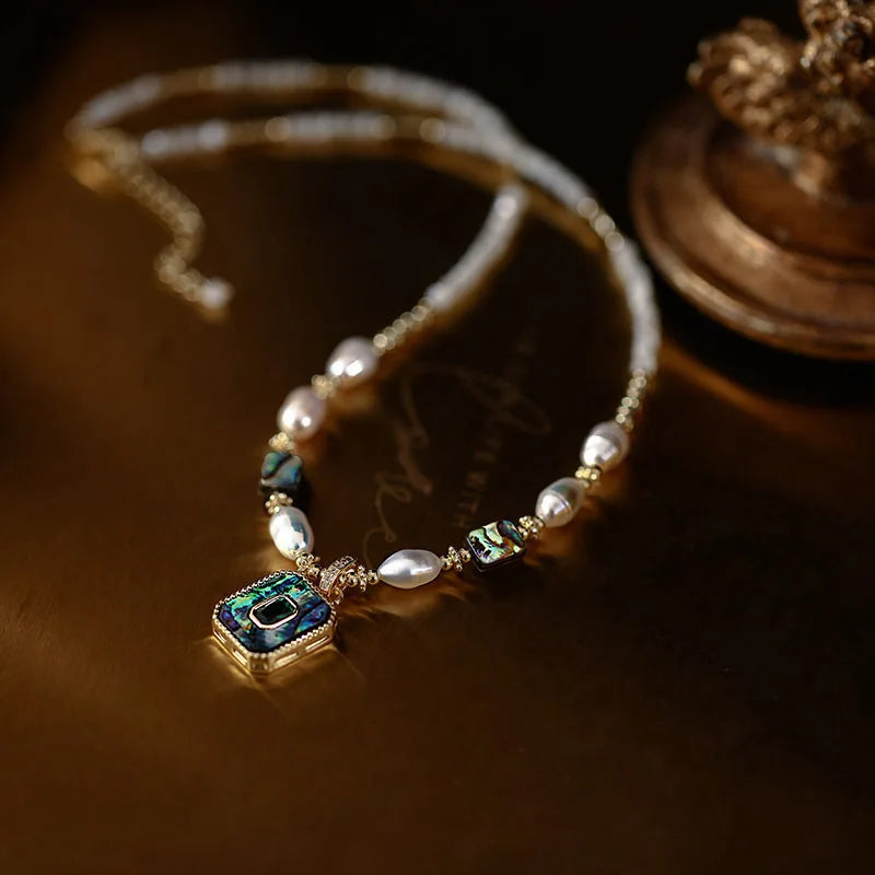 Pendant 100% Natural Pearl 14K Gold Necklace For Women . - Jewelryagile 