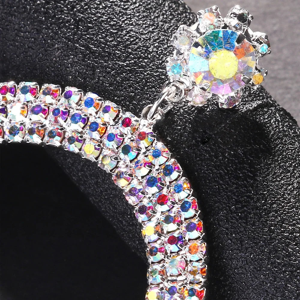 Circle Pendant hoop Earrings Jewelry for Women .