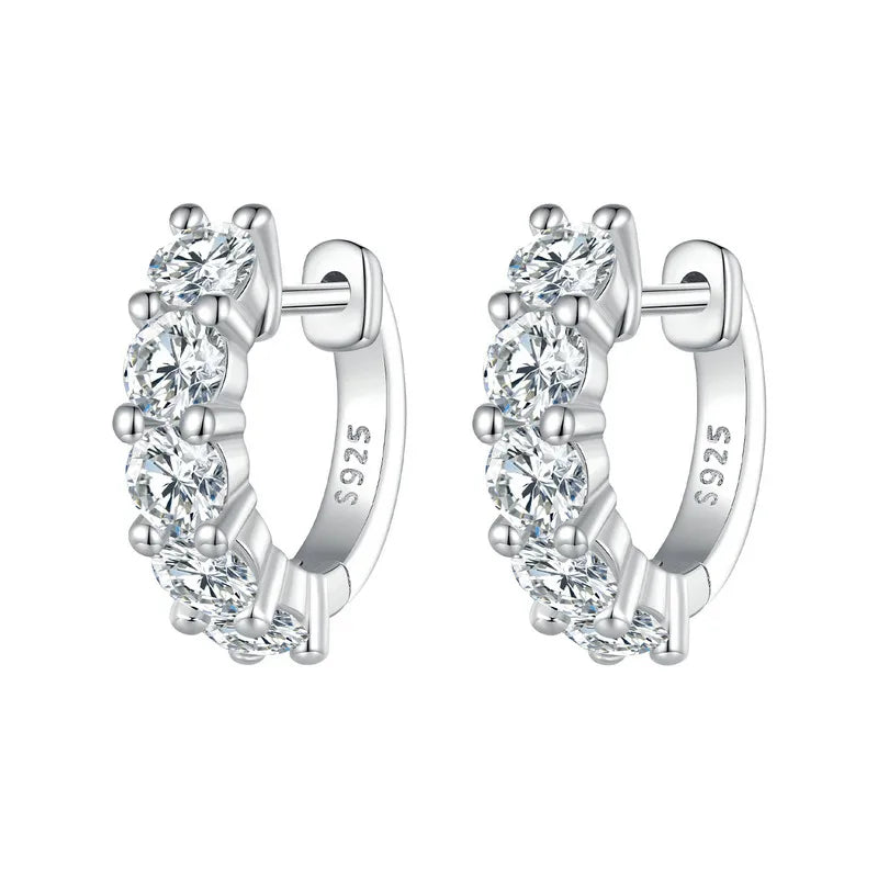 Women's Silver Hoop Earrings, Classic.