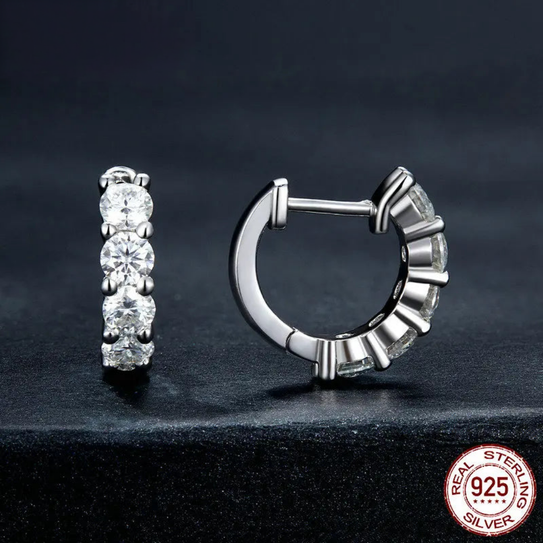 Women's Silver Hoop Earrings, Classic.