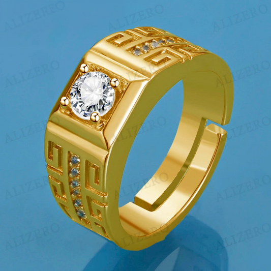 18K Gold Ring For Wedding. Engagement.